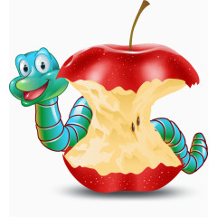 矢量蠕虫苹果