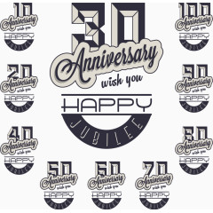 立体阴影数字周年纪念