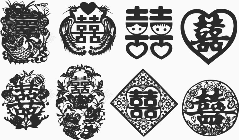 喜字剪纸