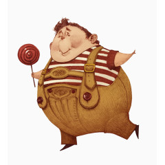 手绘外国小胖子 胖子表情