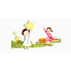 梦幻小女孩卡通