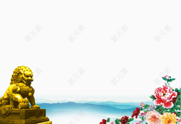 狮子边框