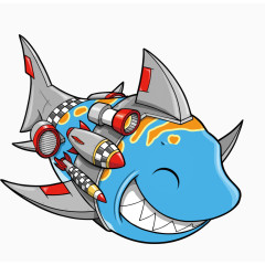 唯美精美卡通可爱鲨鱼鱼