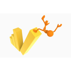 摔倒的黄色小人