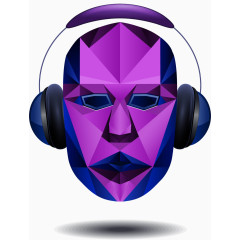 矢量几何音乐人物头像