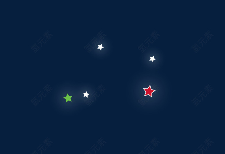 卡通星星彩色光