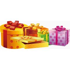 许多美丽的礼盒