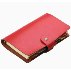 红色皮扣日记本