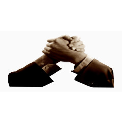 商业合作握手简约素材