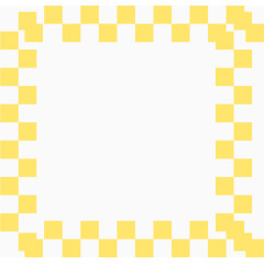 矢量手绘个性黄色边框