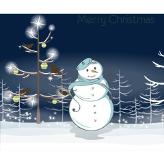 矢量雪人装饰图案免扣素材