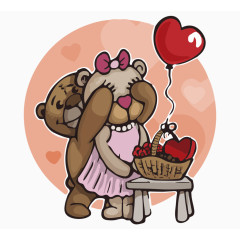 矢量泰迪熊插画