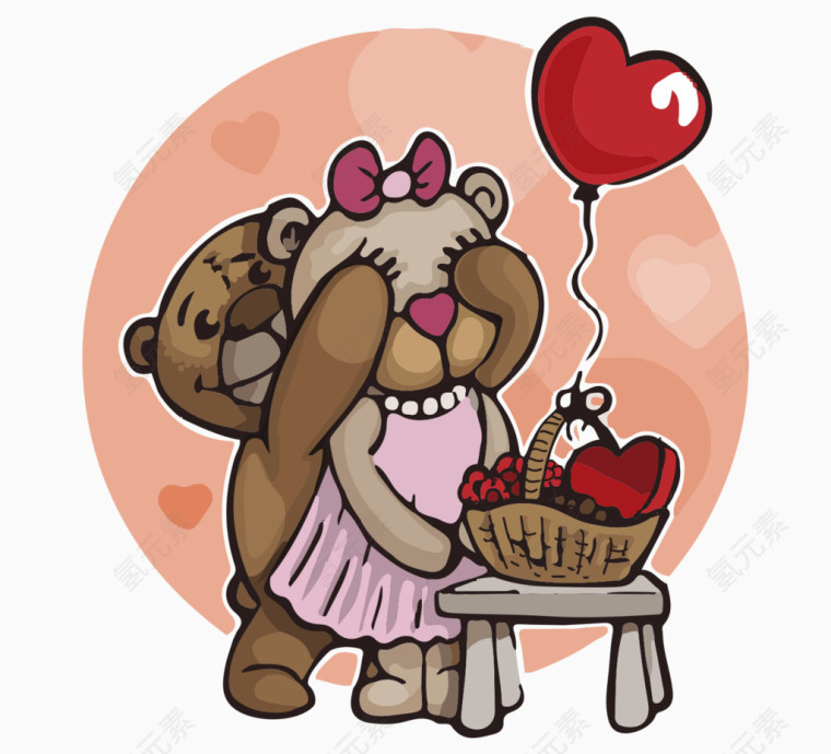 矢量泰迪熊插画