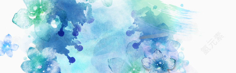 淡雅水彩花纹背景
