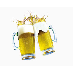 飞溅的啤酒免抠素材