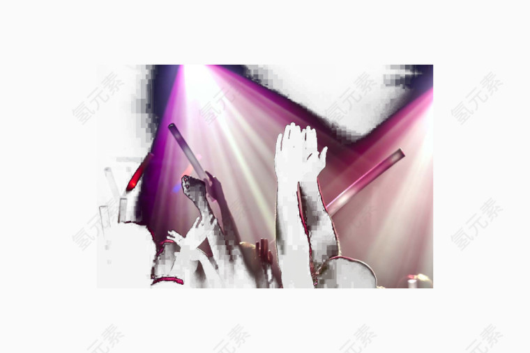 热烈的演唱会舞台人群