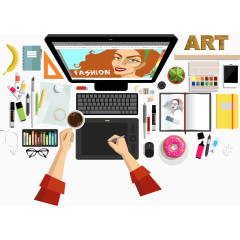 矢量手绘的设计师