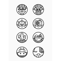 导视导向icon设计图标