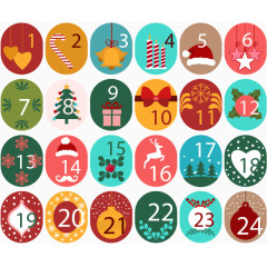 彩色圣诞节日历