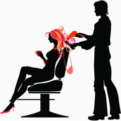 理发师剪影宣传海报