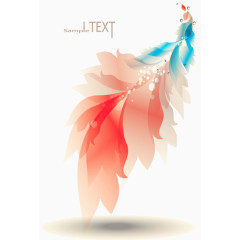 矢量创意羽毛