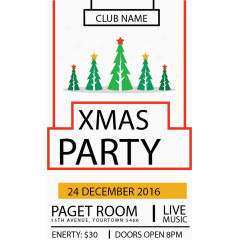 彩色的圣诞节派对邀请函