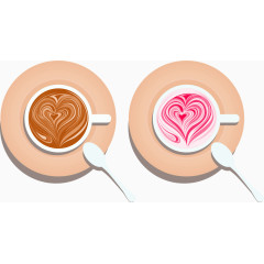 矢量手绘卡布奇诺