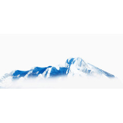 蓝色山峰远景图