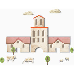 精美的建筑拼贴图片