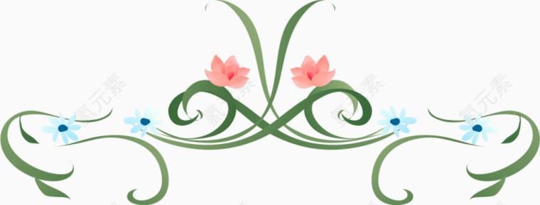 底纹角花花框素材