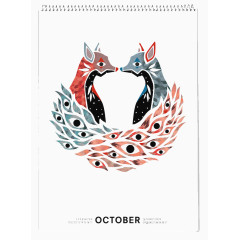 十月创意彩色日历设计