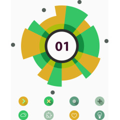 矢量绿色圆形装饰素材商业