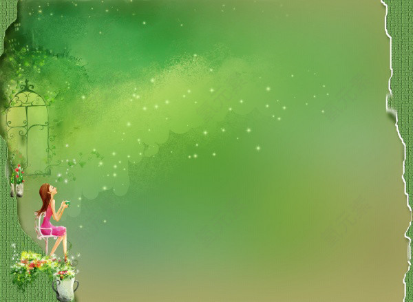 唯美春天背景素材