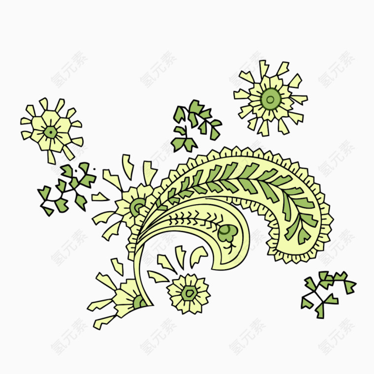 树叶花纹