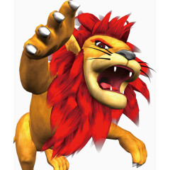 可爱卡通张牙舞爪狮子