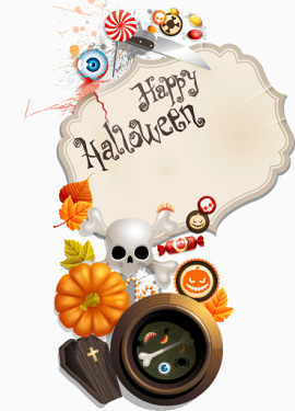 万圣节节日装饰矢量图