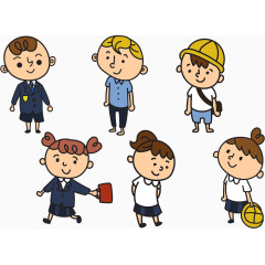 简笔画小学生非卡通人物