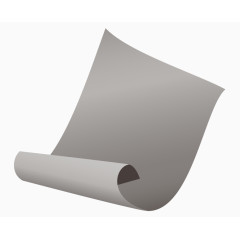 卷曲立体纸张矢量