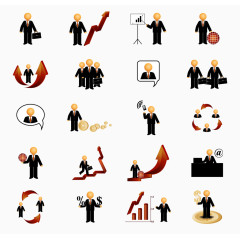 西装小人金融办公常用素材