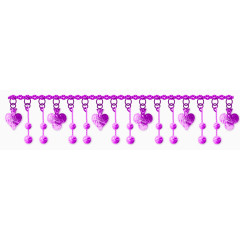 紫色漂亮桃心吊坠