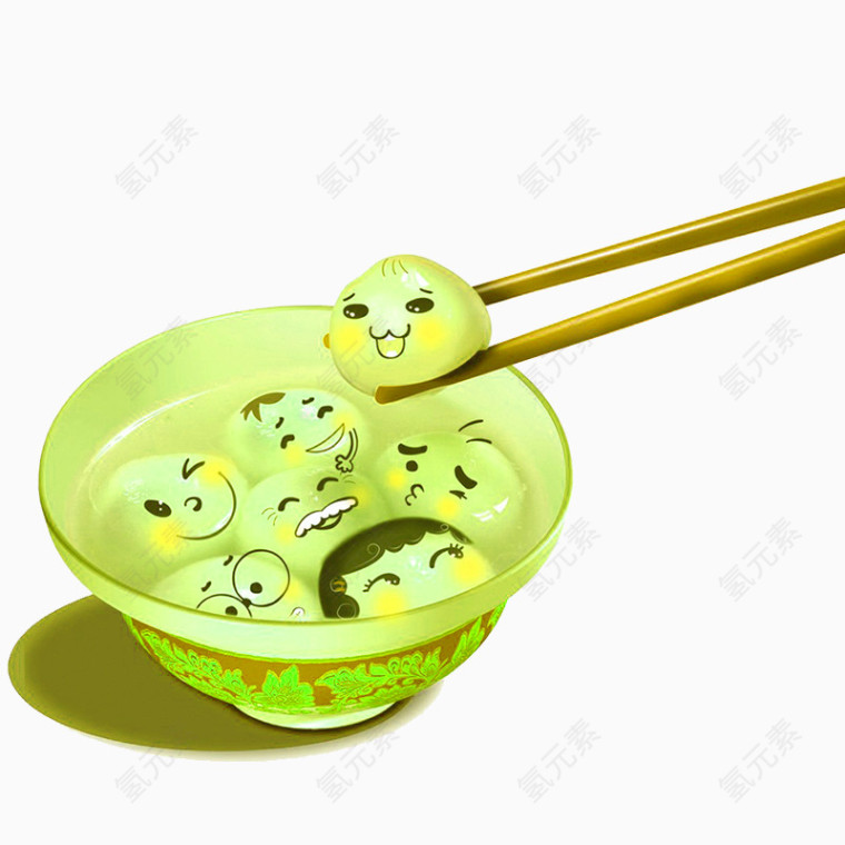 汤圆 筷子 碗