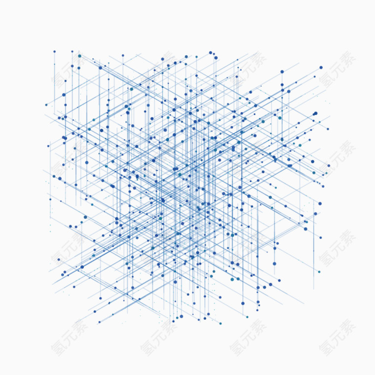 矢量蓝色科技图案