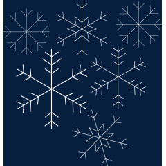 雪景可爱雪花素材