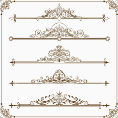 多款矢量欧式花纹边框3