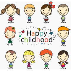 快乐童年10个卡通儿童