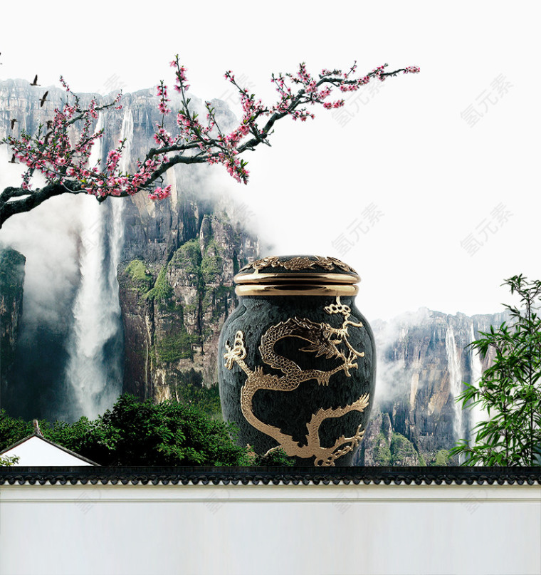 房地产海报元素古董坛