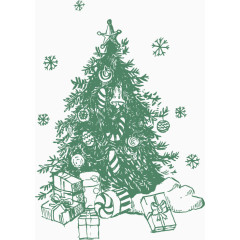 手绘圣诞树