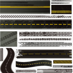高速公路轮胎印