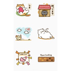 扁平化日系猫咪