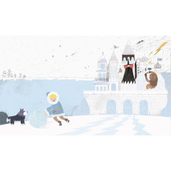 滚雪球的小女孩.